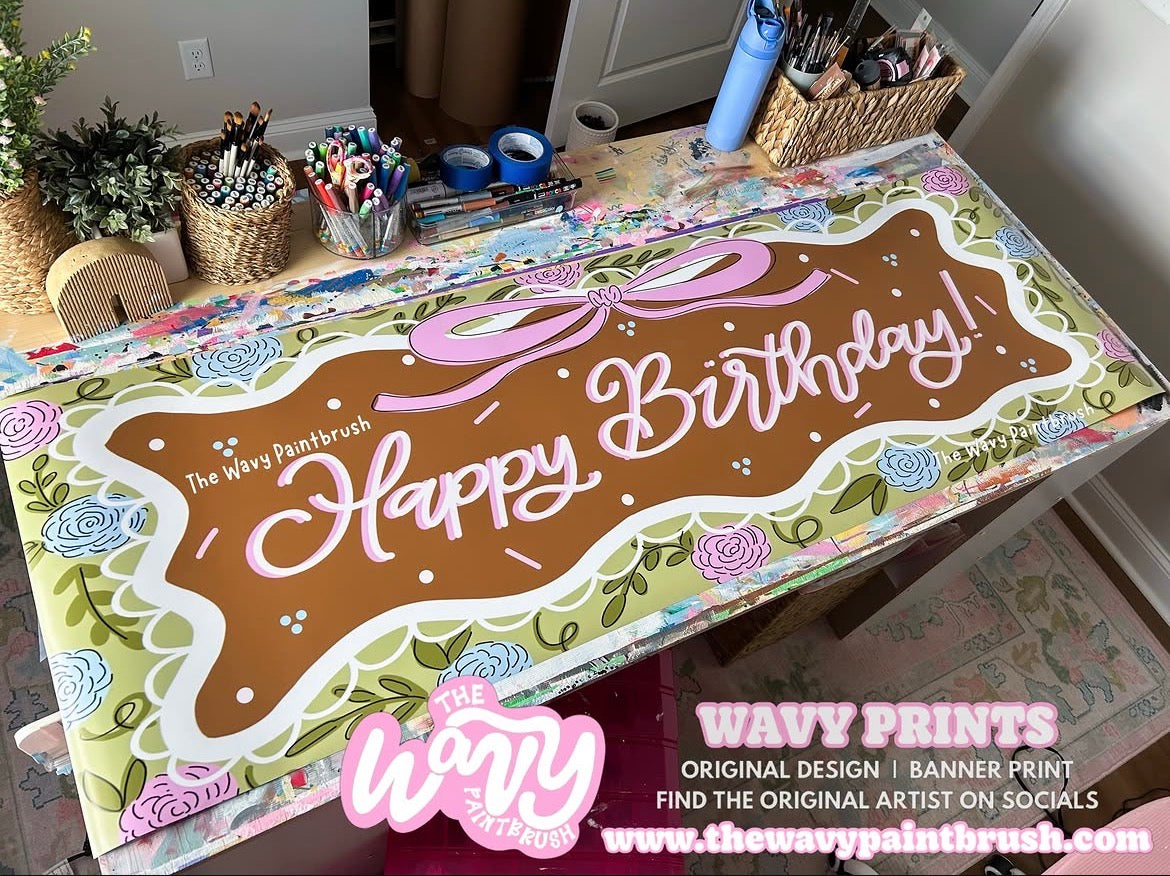 Ready to Ship PRINTED Banner - Birthday
