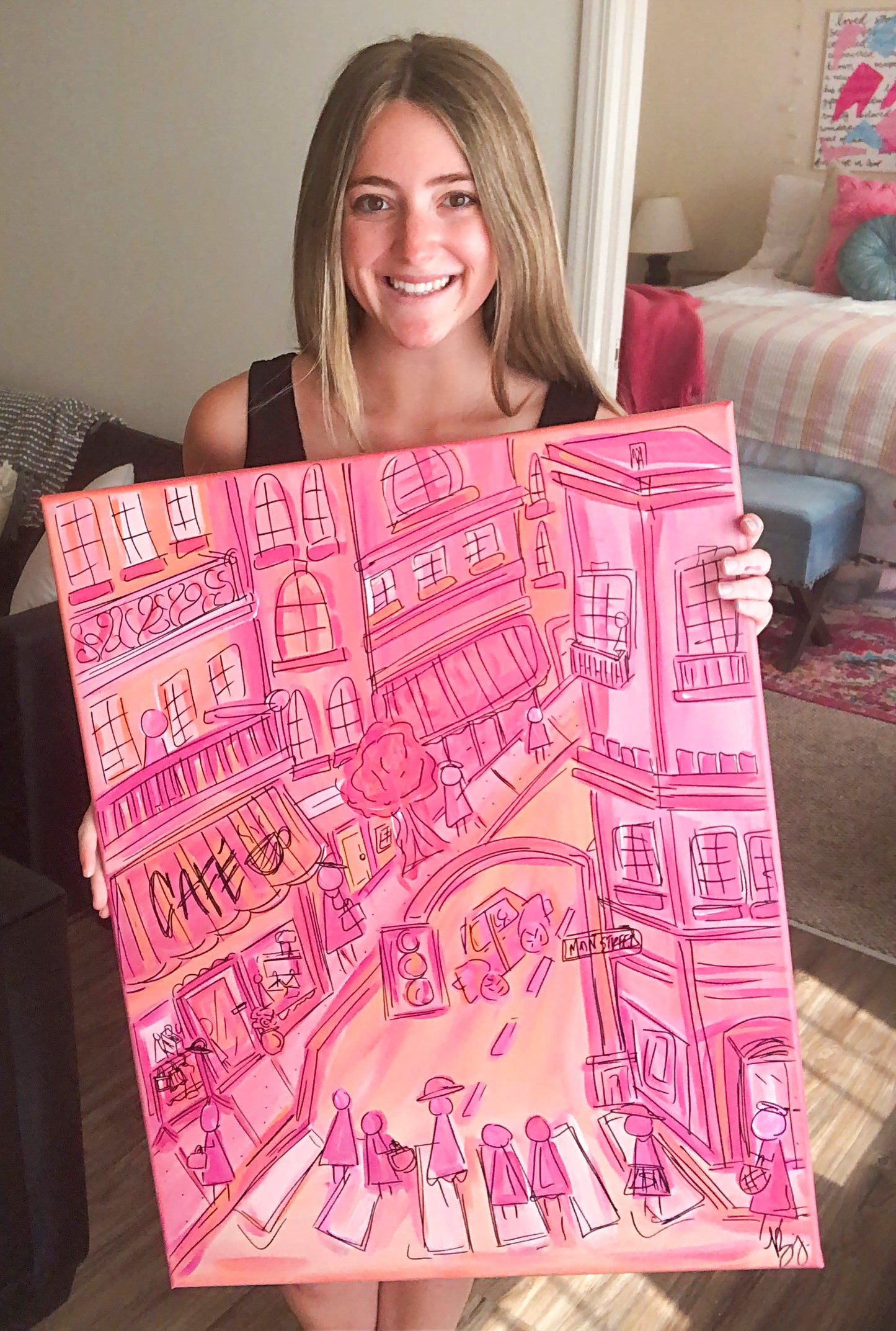 Pink Town + Original Abstract