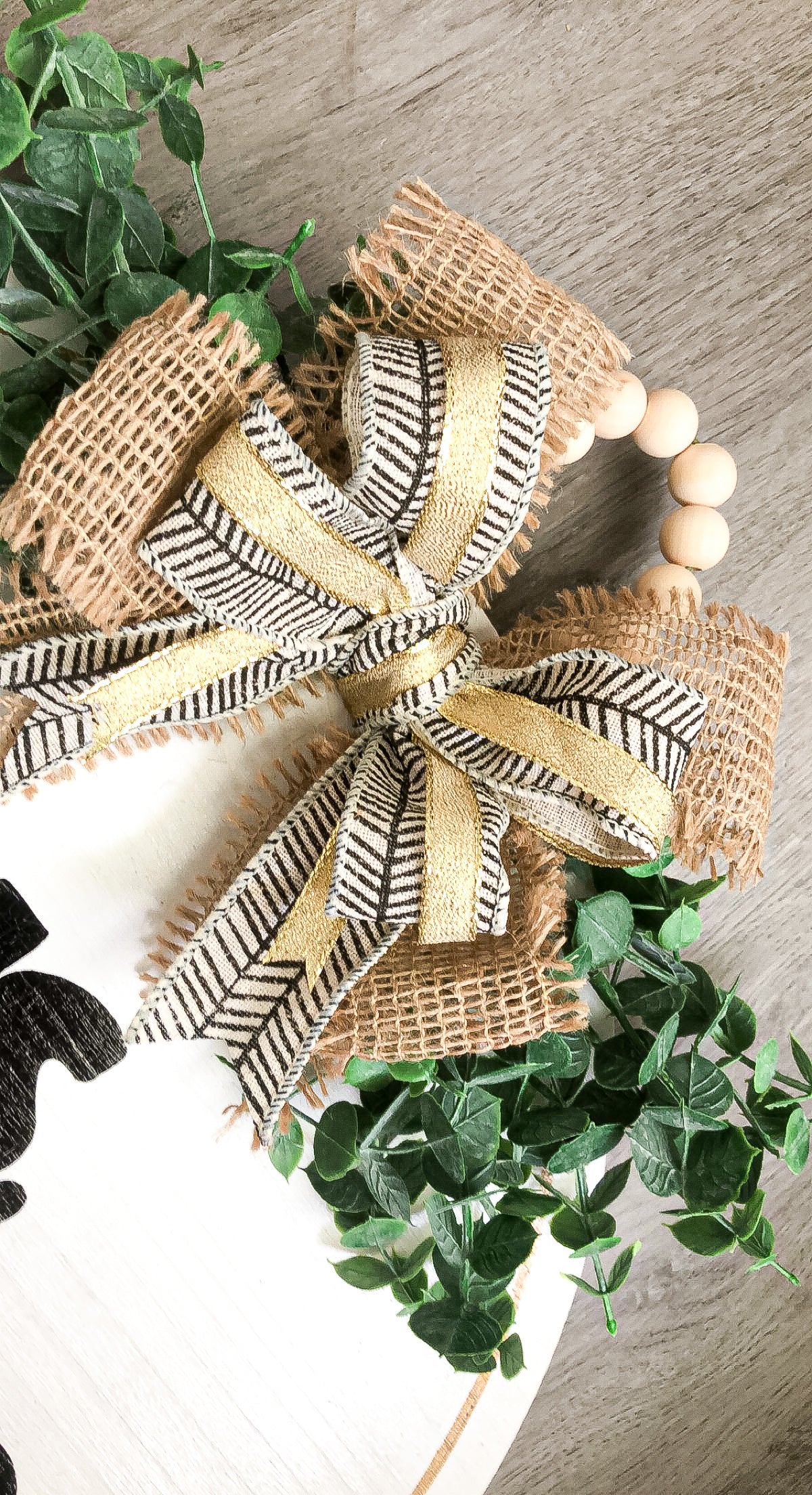 Simple Gold + White Door Hangers