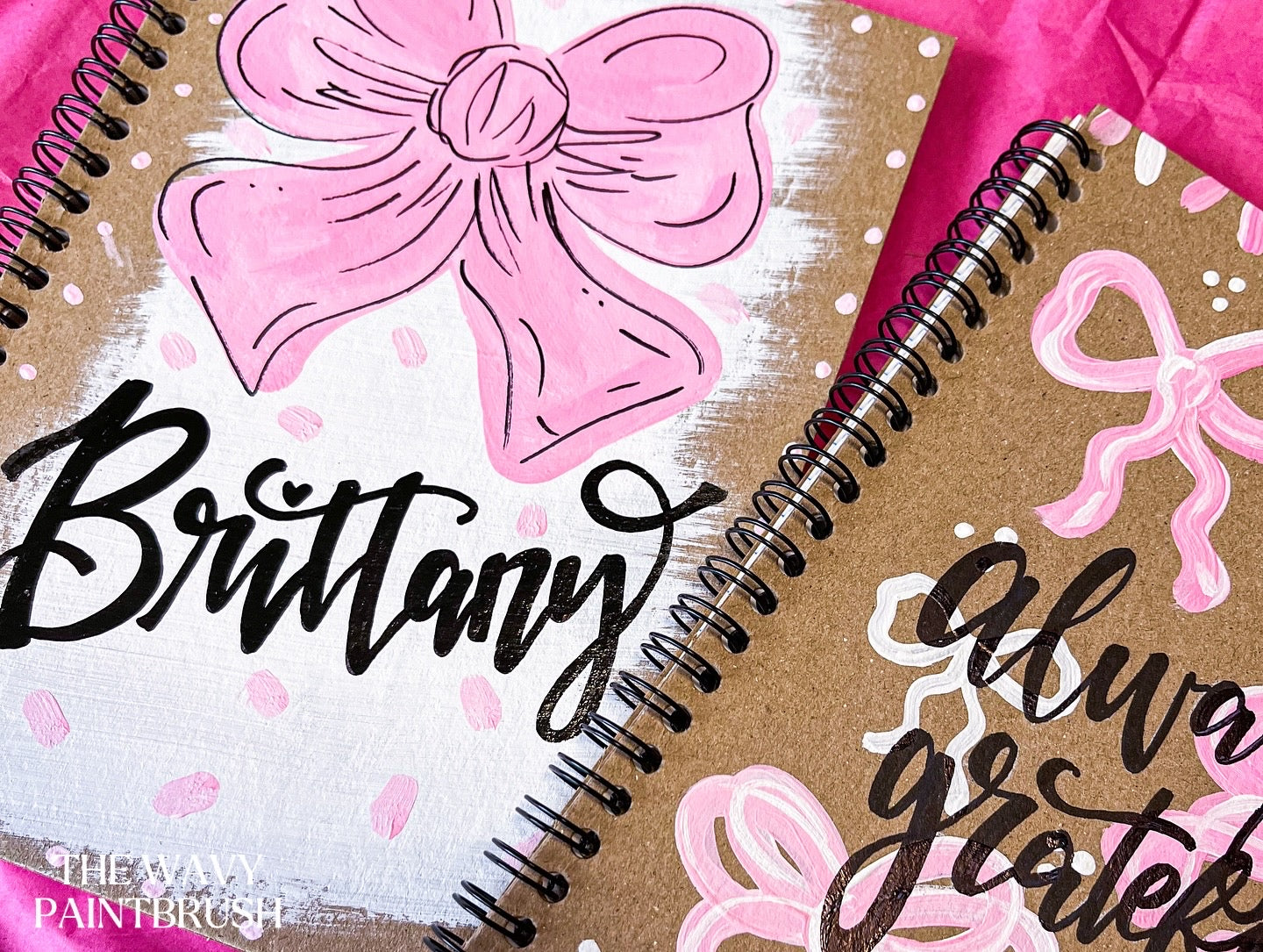 Custom Hand Painted Spiral Bound Notebooks