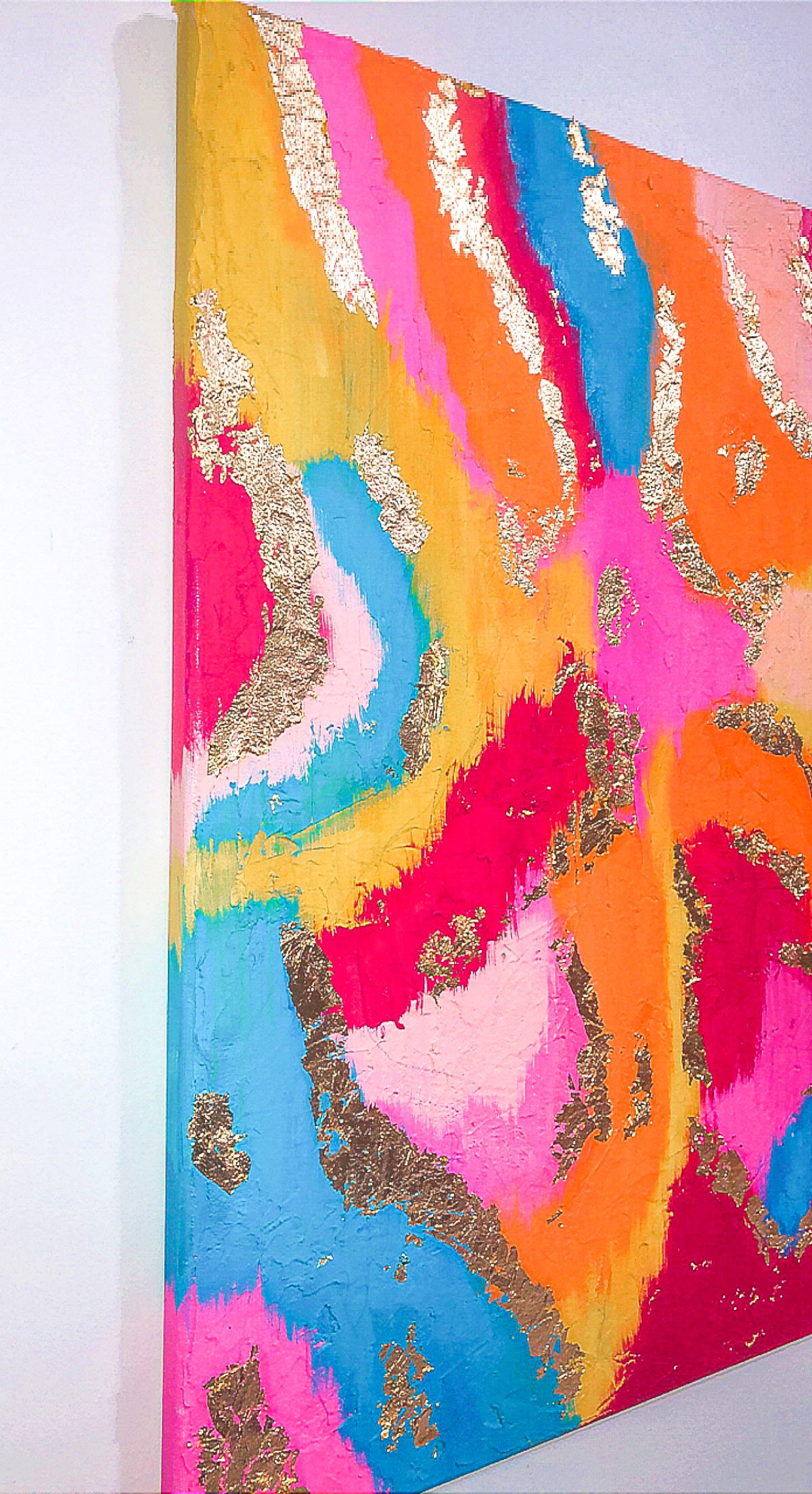 Textured + Gold Color Blast Canvas