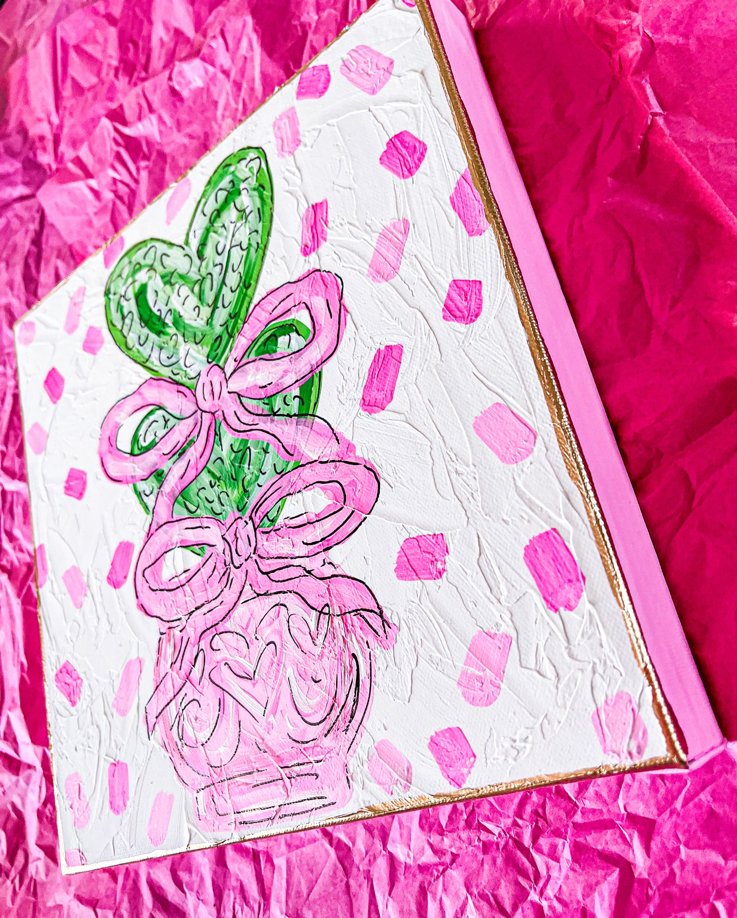 “Planted in love” textured canvas