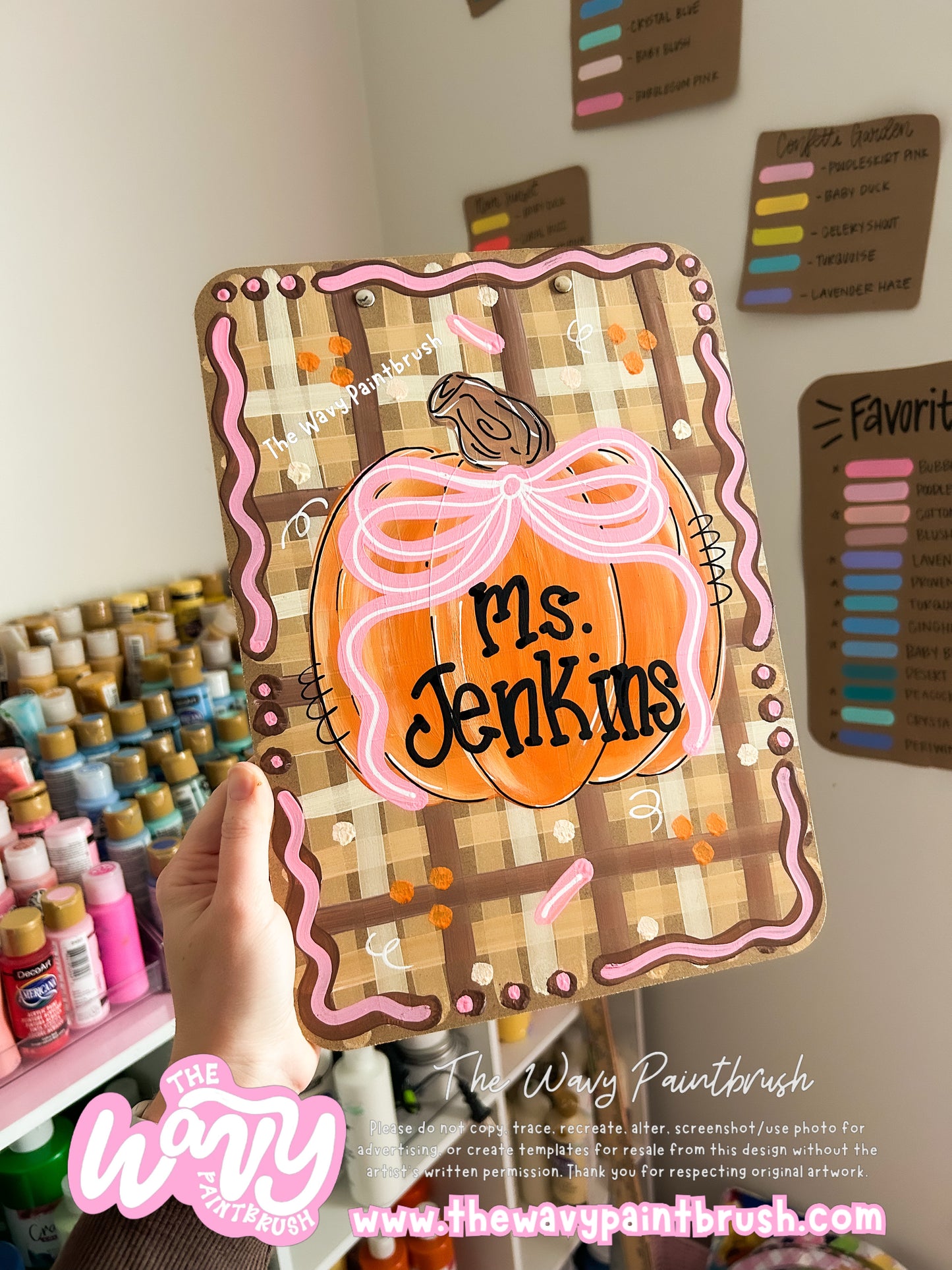 Fall Pumpkin Clipboard Design | Preorder