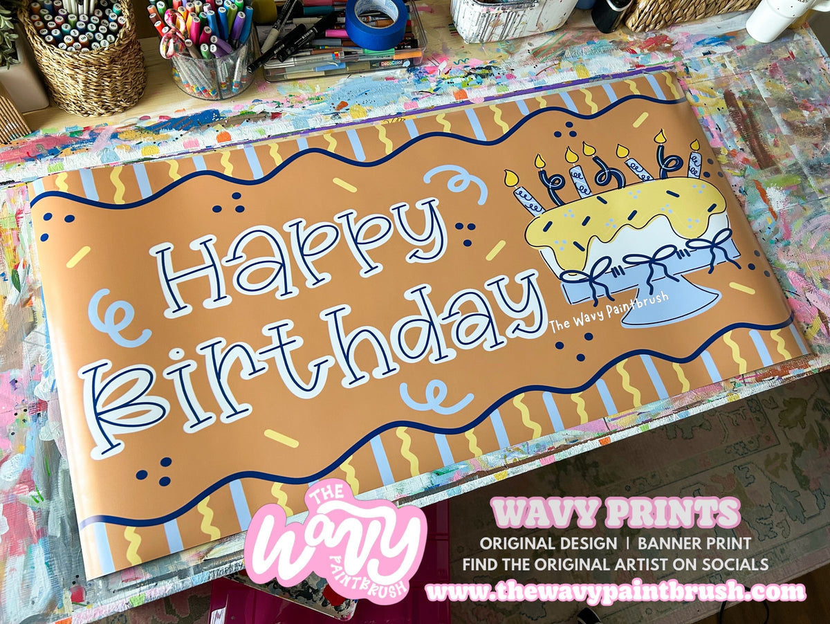 Ready to Ship PRINTED Banner - Birthday
