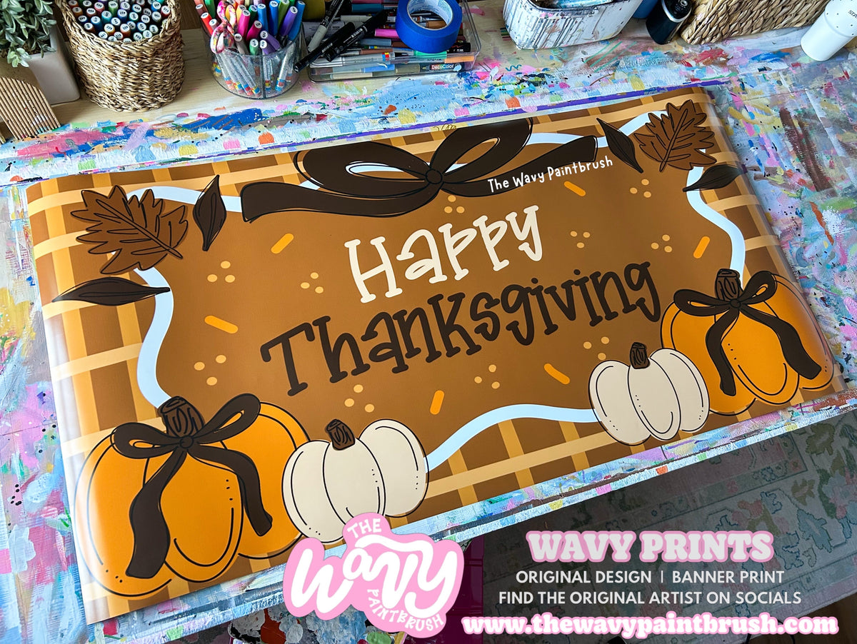 Ready to Ship PRINTED Banner - Thanksgiving