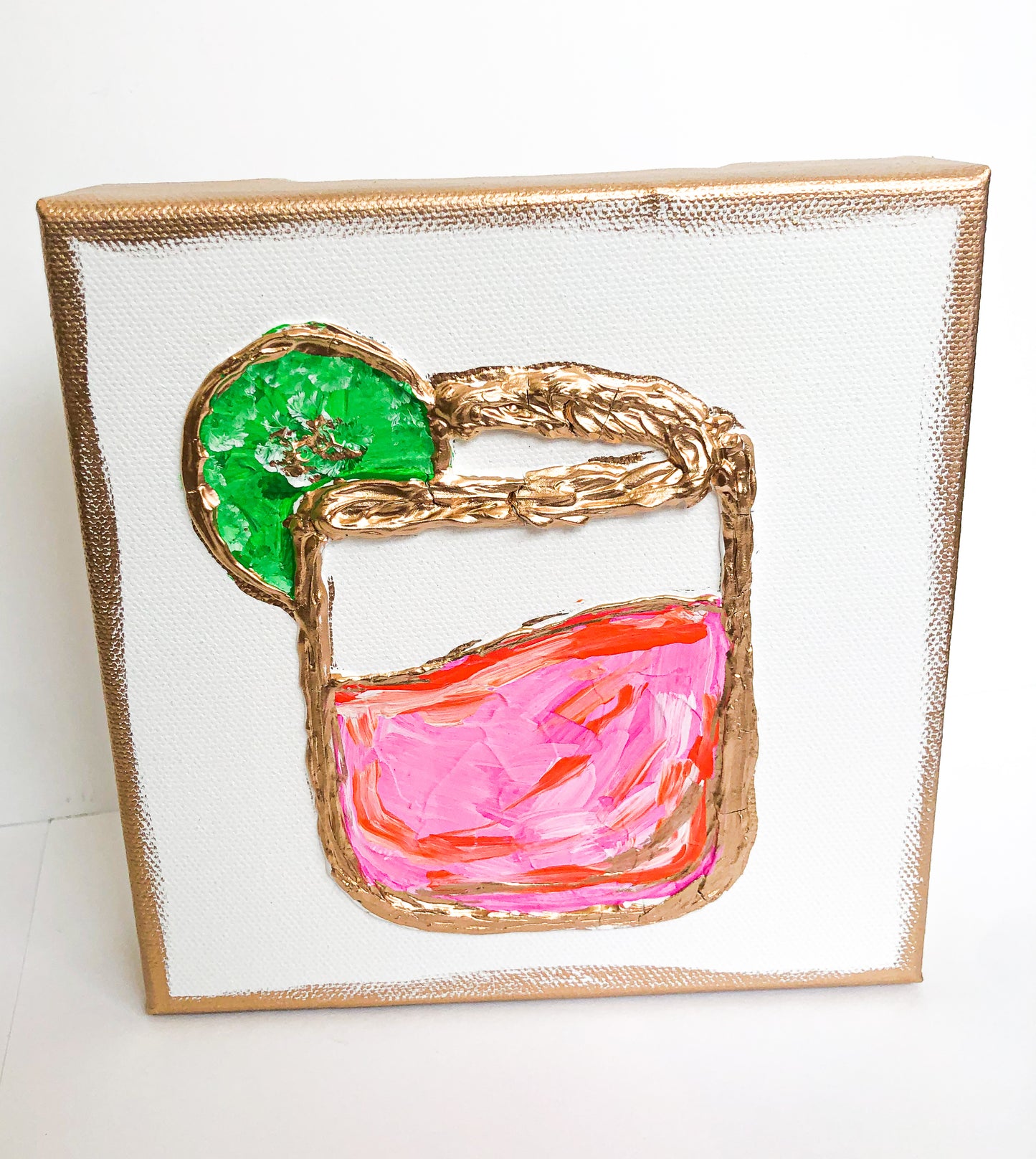 Drink + Textured Art