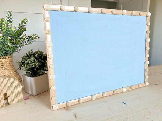Custom - Rectangle Cork Board w/ hand beaded trim