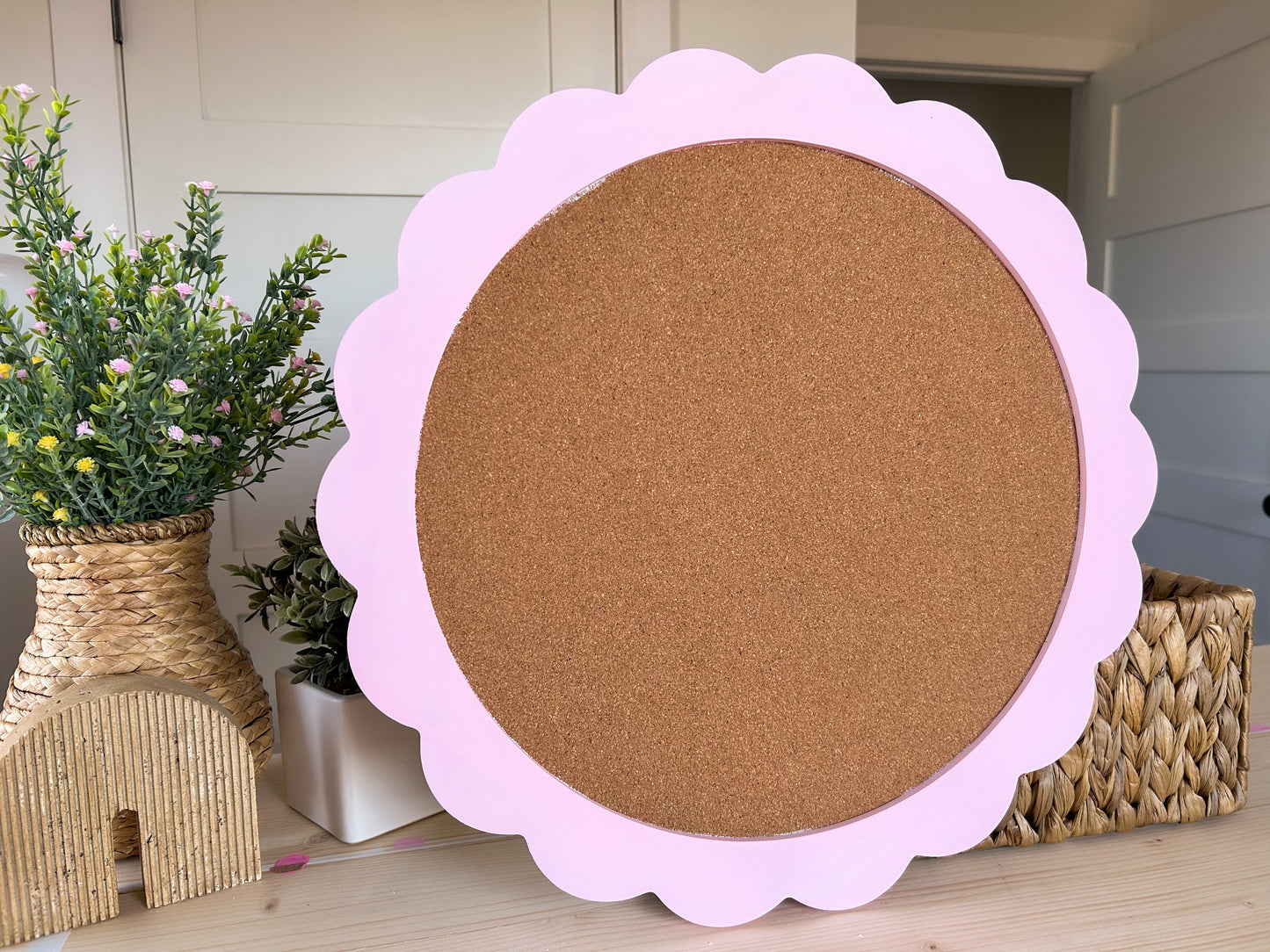 Custom - Pink Circle Cork Board