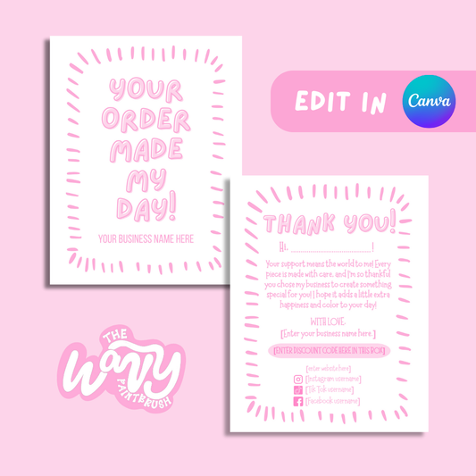 Business Thank You Card Template (4.25”W x 5.5”H)