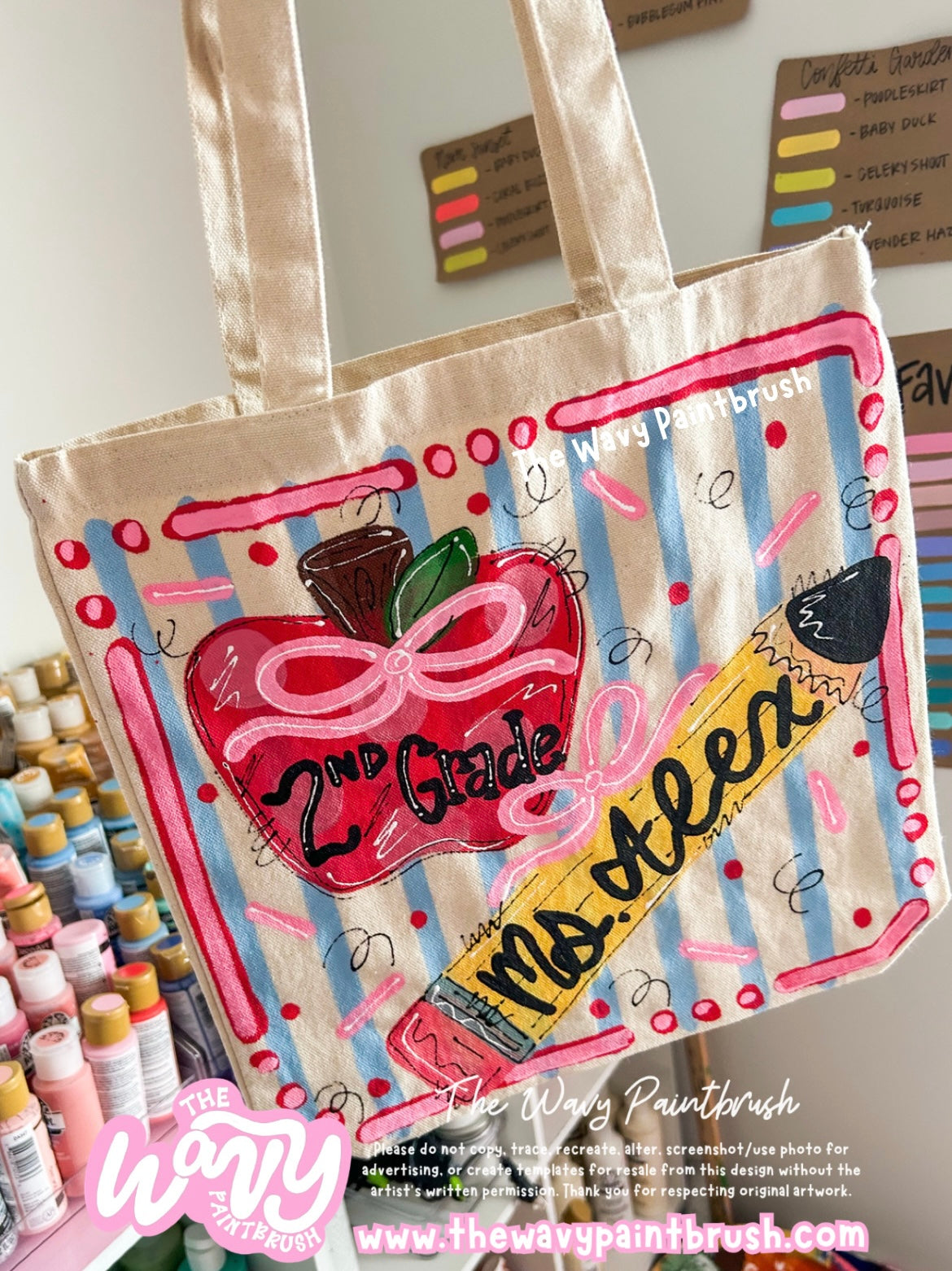 Teacher Canvas Tote Design #1 | Preorder