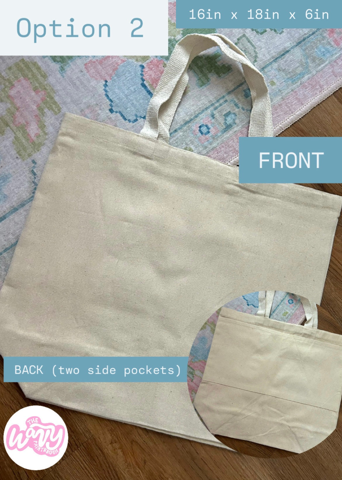 CUSTOM Canvas Totes - 3 Bag Style Options