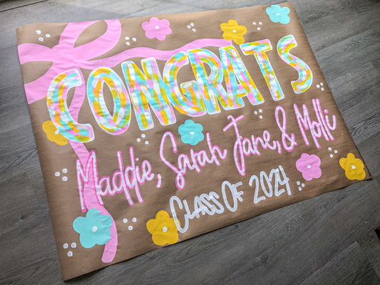 Graduation Butcher Paper Banners - Custom