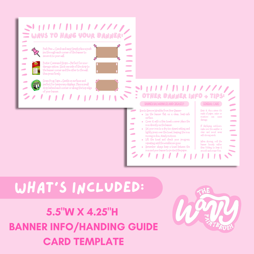 Banner Info/Hanging Card Template (5.5”W x 4.25”H)