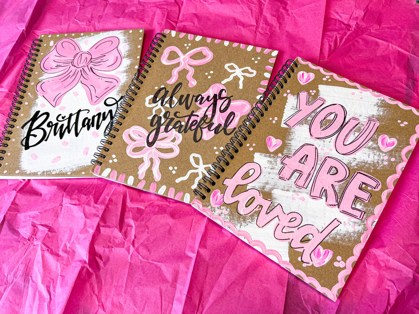 Custom Painted Spiral Bound Notebooks