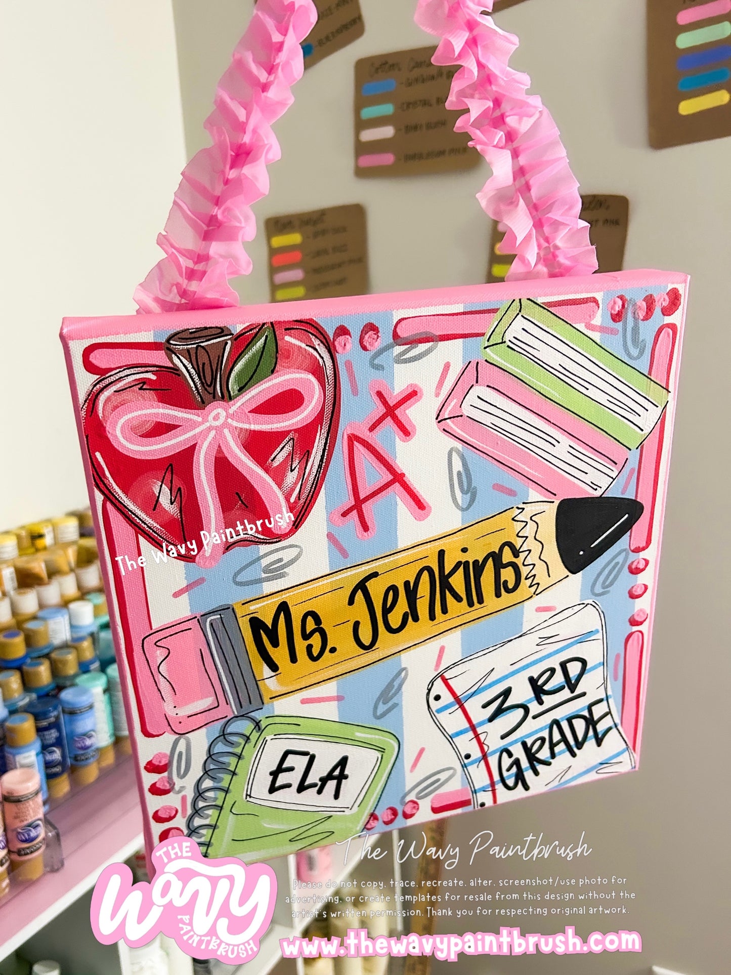 CUSTOM 12”x12” Canvas Sign - Optional Hanging