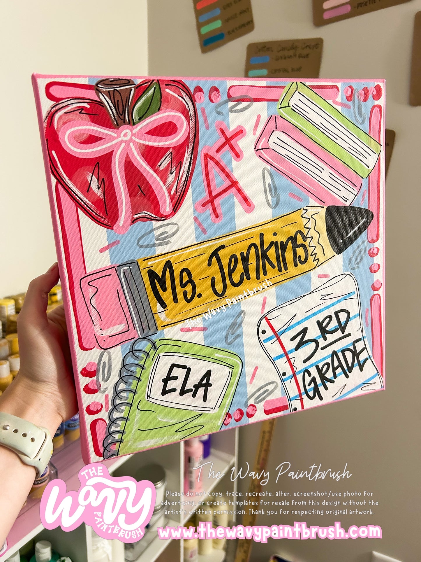 CUSTOM 12”x12” Canvas Sign - Optional Hanging