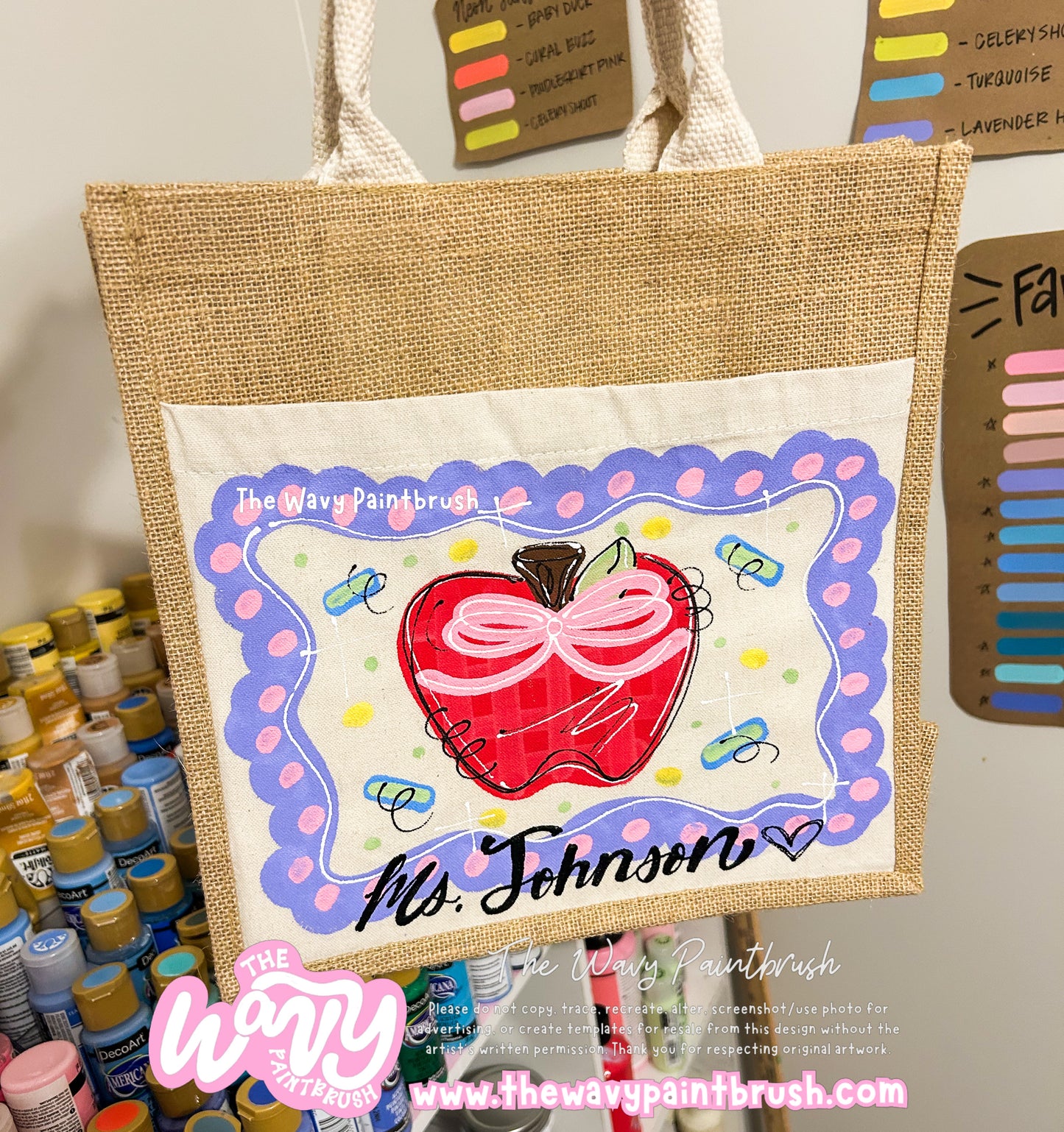 Teacher Canvas Tote Design #2 | Preorder