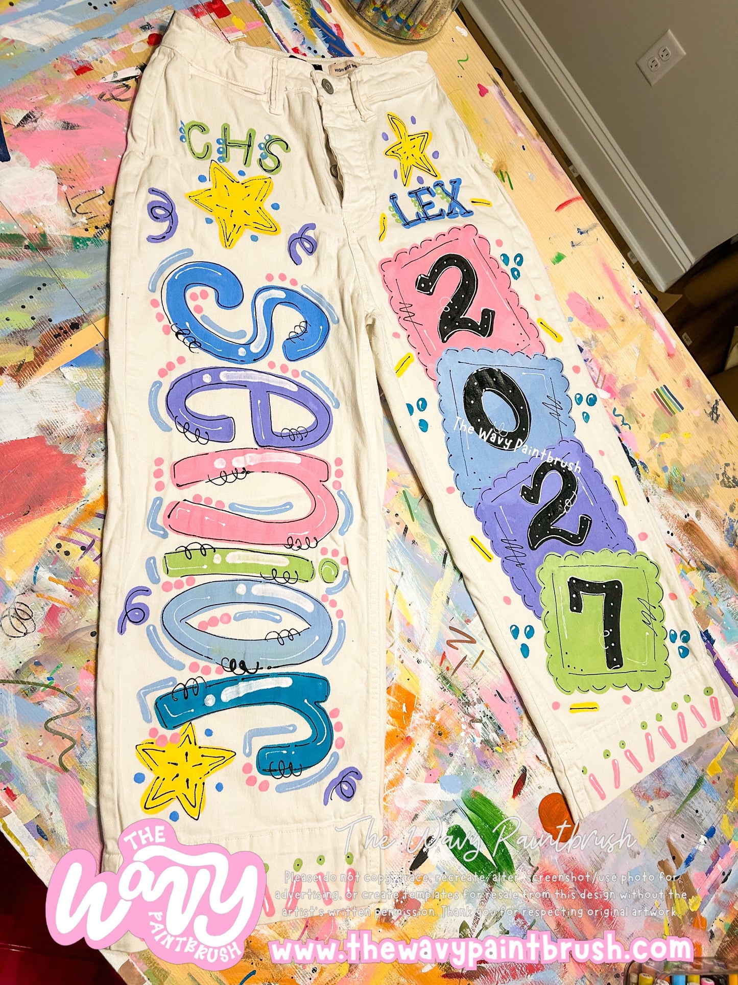 Custom Painted Jeans