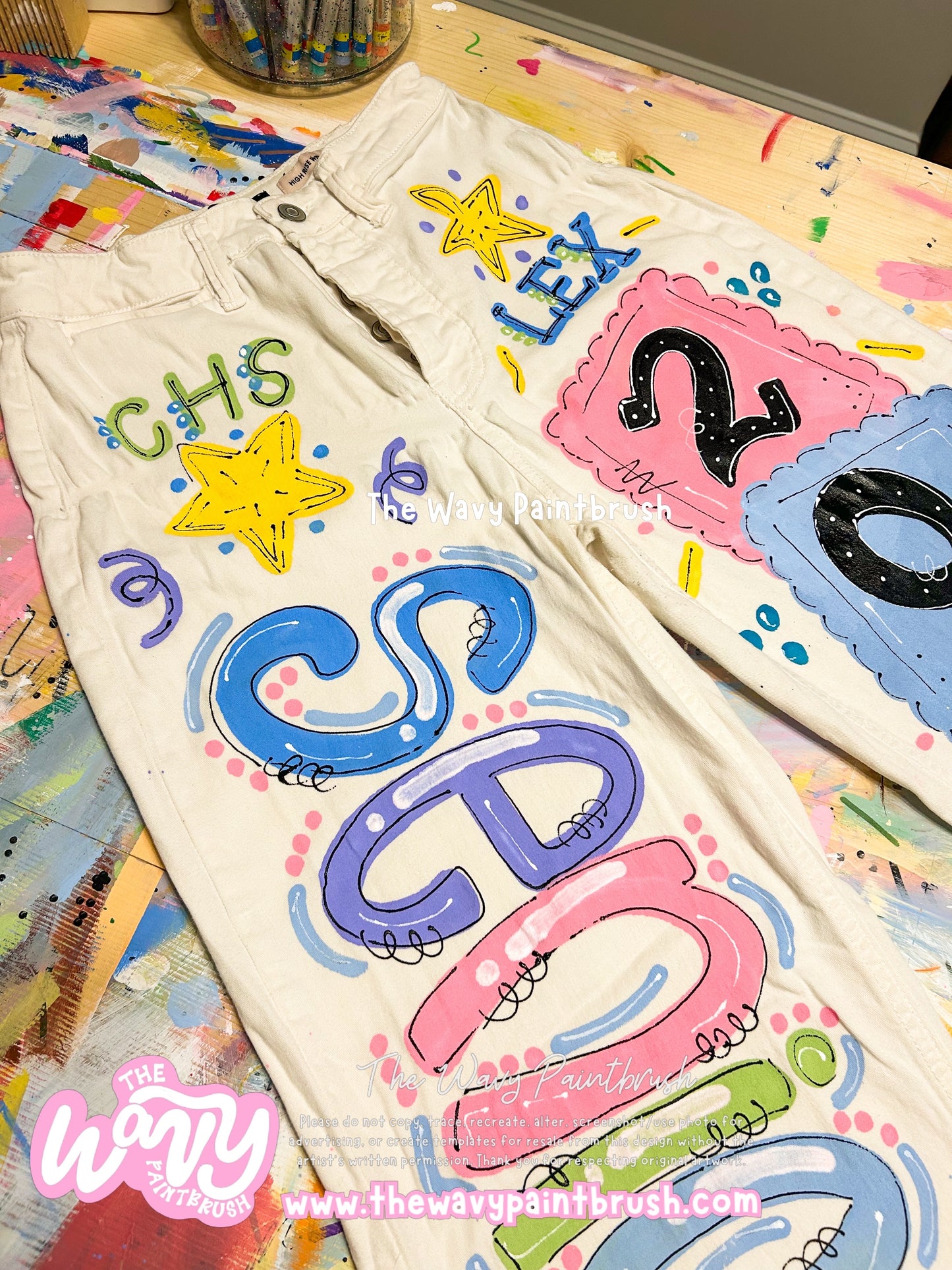 Custom Painted Jeans