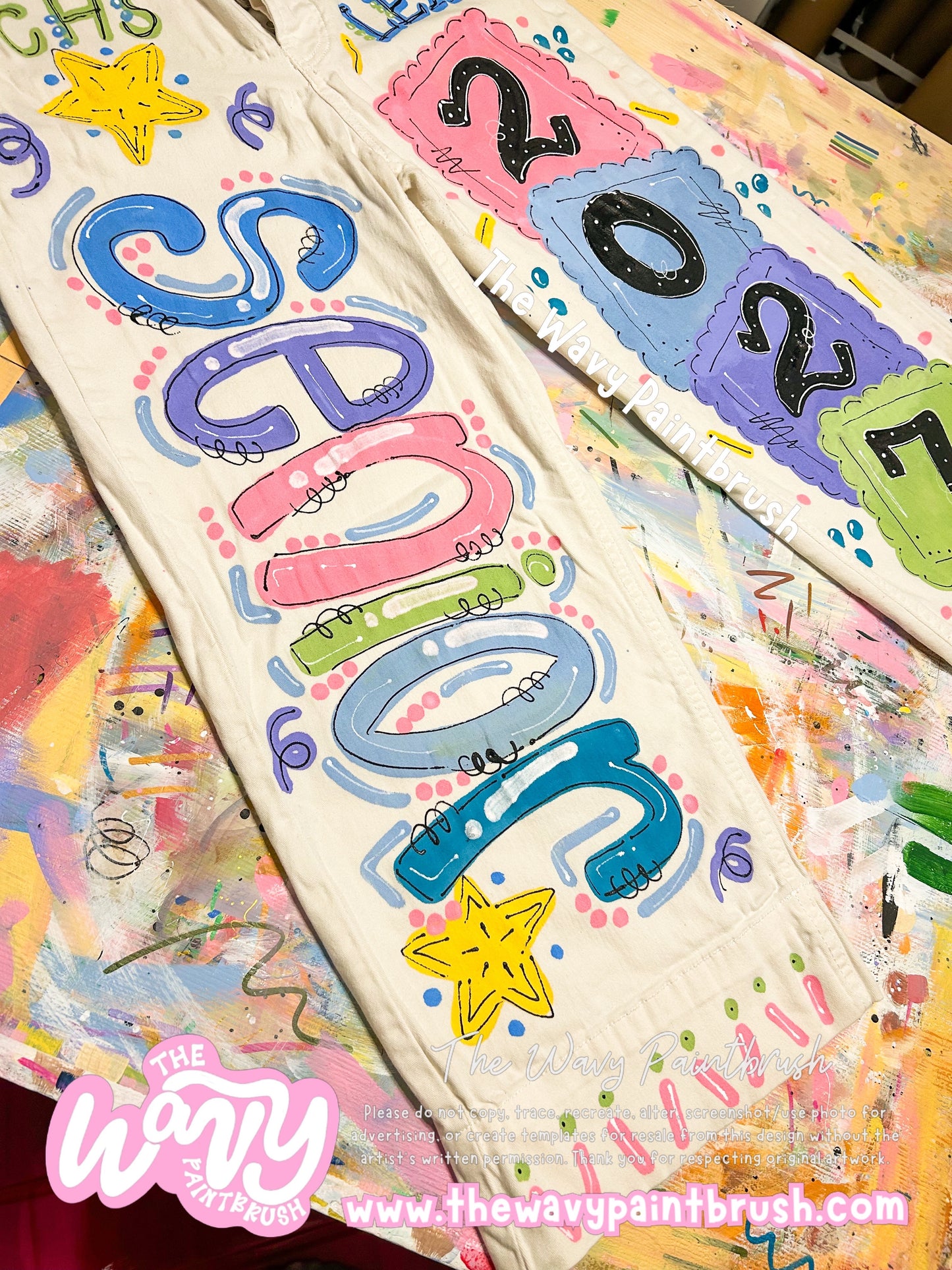 Custom Painted Jeans