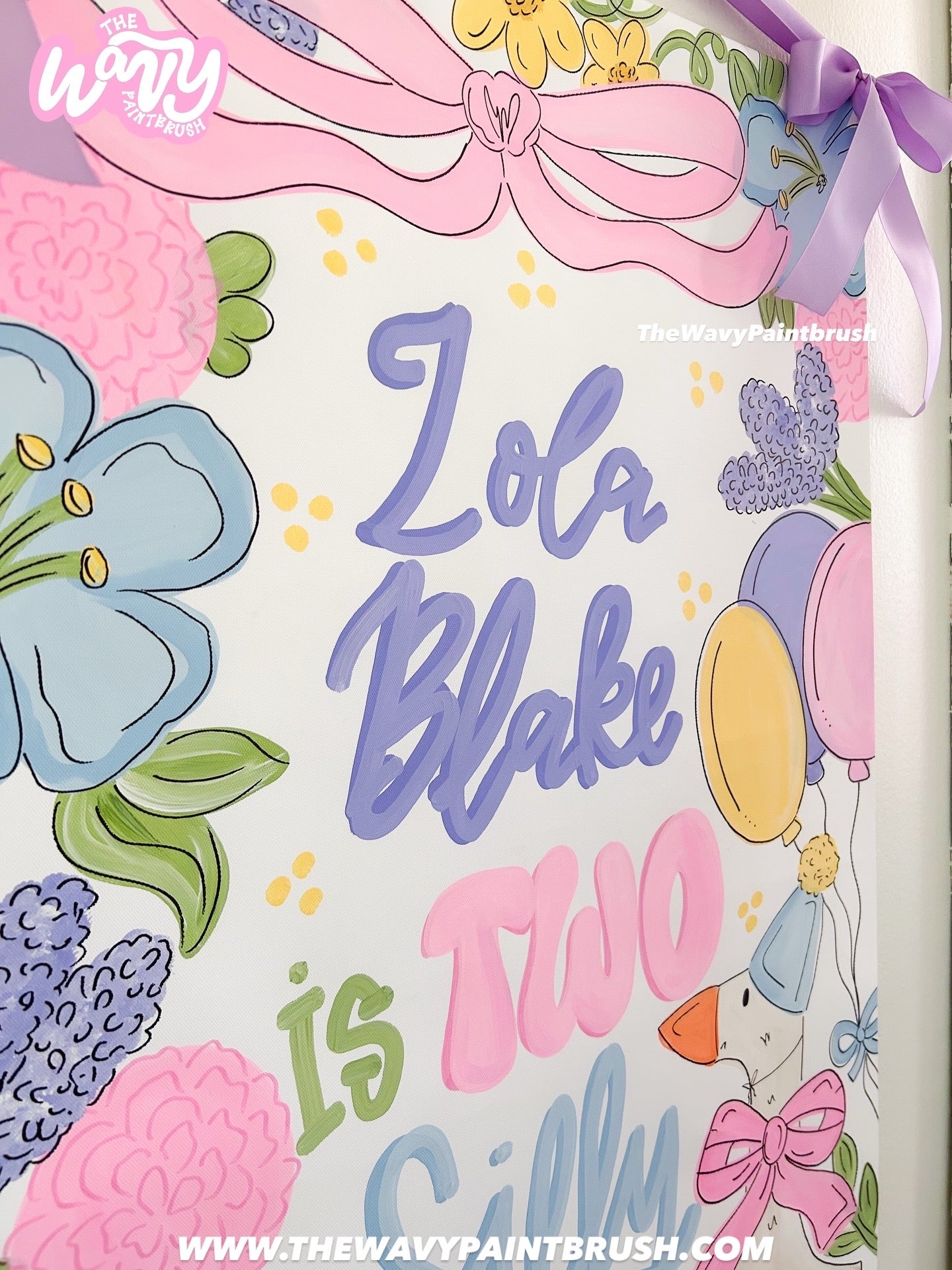 Custom - Matte Canvas Banner with Ribbon Hanger