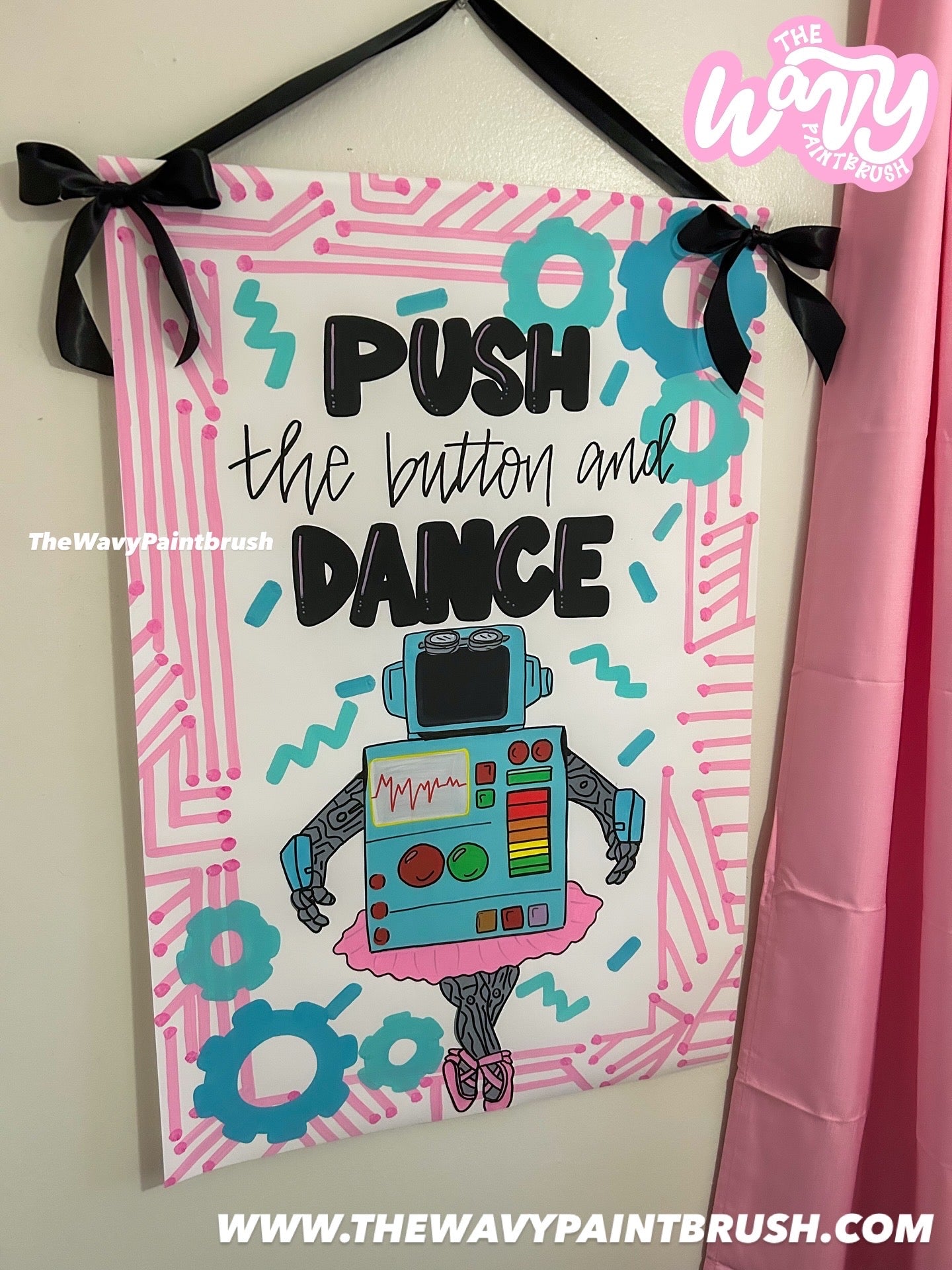 Custom - Matte Canvas Banner with Ribbon Hanger