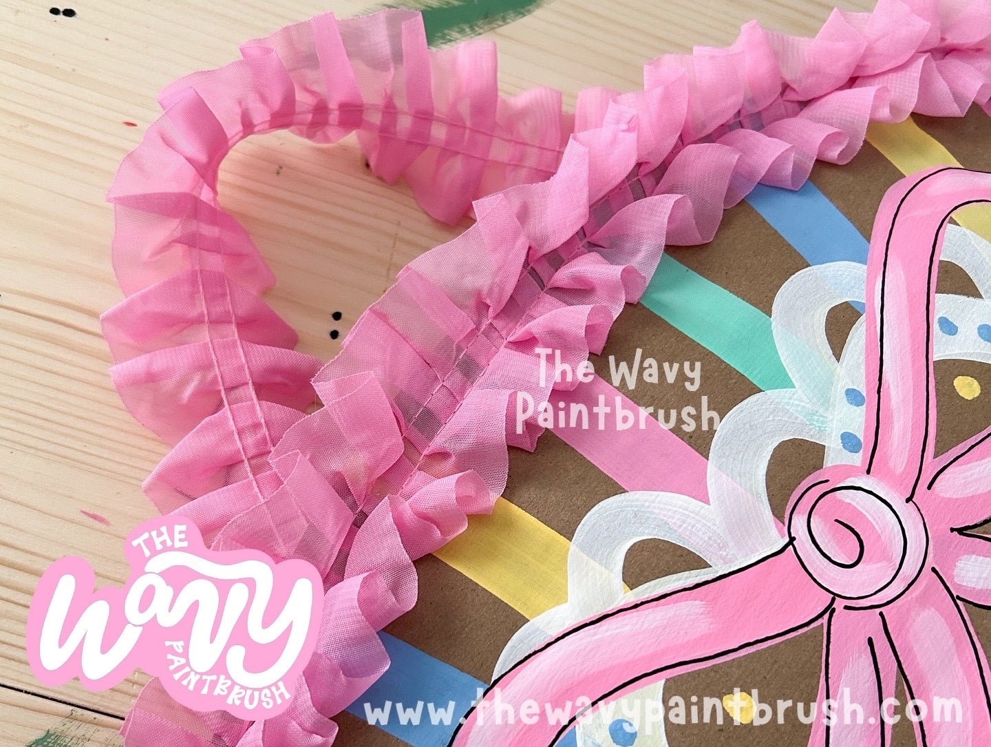 READY TO SHIP • PopOut 3D Sign w/ Ribbon Hanger + Ruffled Edge - Graduation