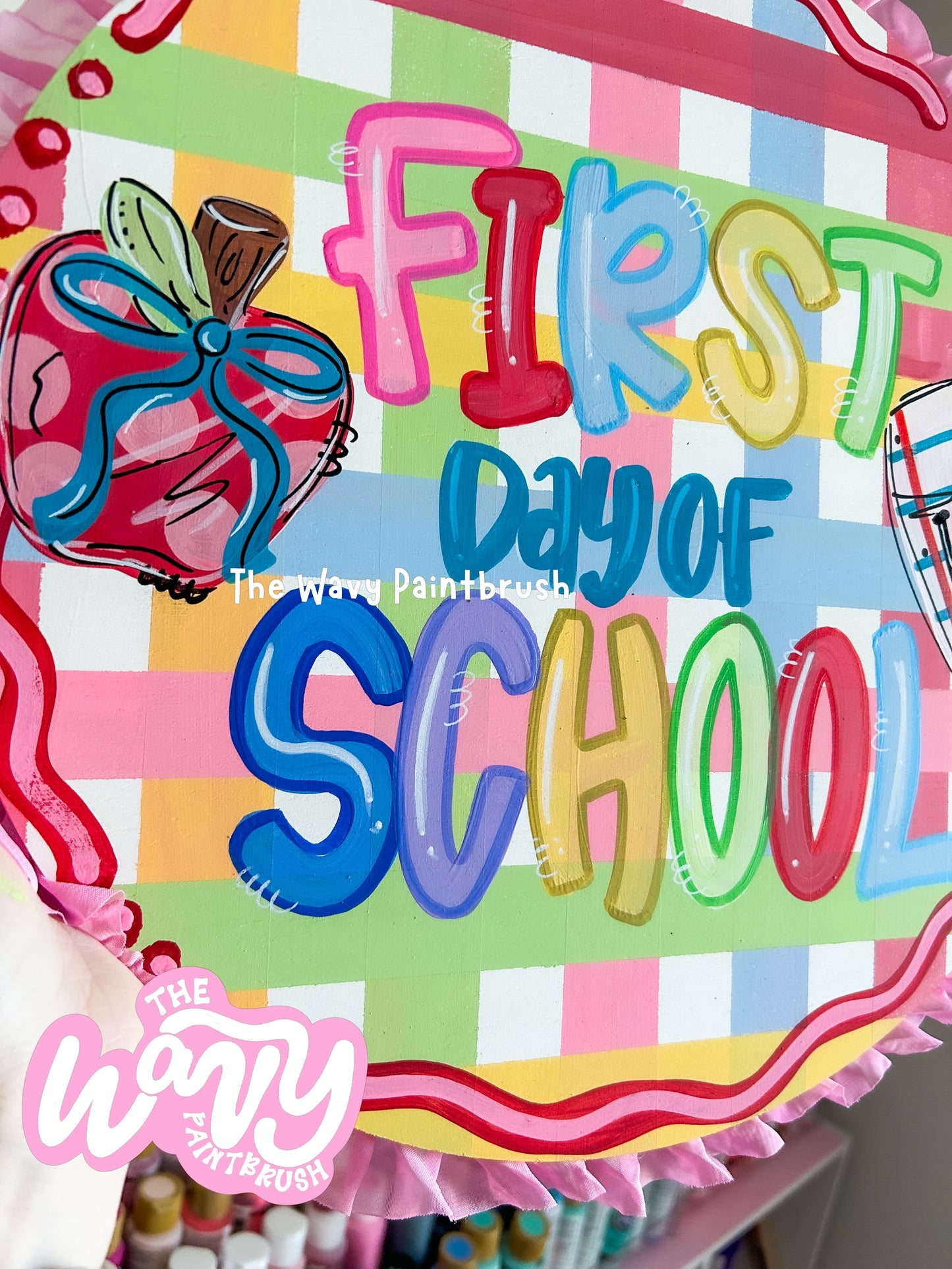 CUSTOM 14” Wooden School Sign