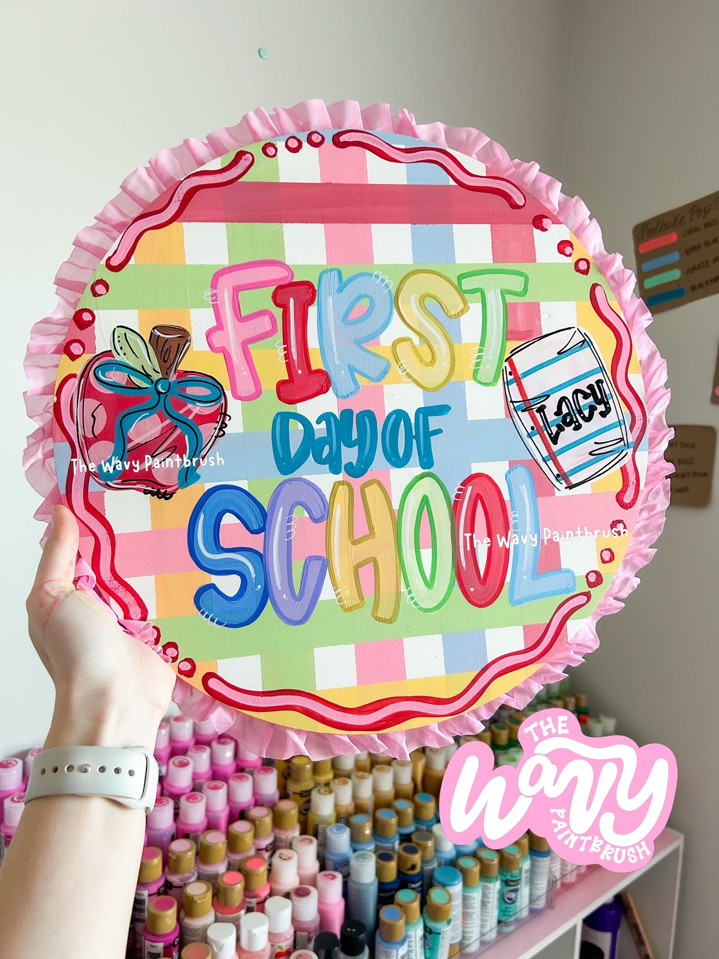 CUSTOM 14” Wooden School Sign